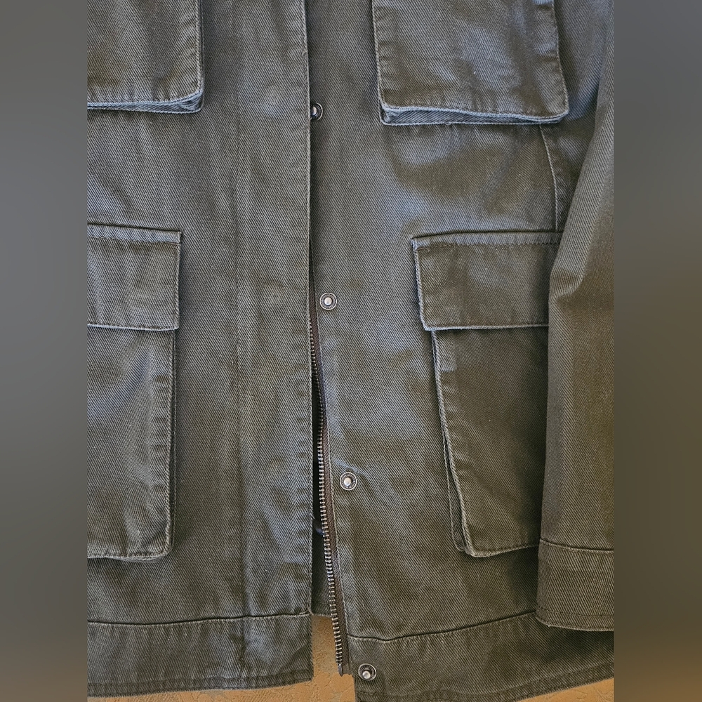 NWOT Levi Strauss & Company Women's Safari Denim Olive Green Utility Jacket - Picture 6 of 16